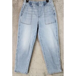 Madewell Jeans Womens Size 8 Blue Light Wash High Rise Utility Pull on Pants